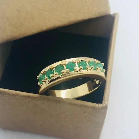 Victorian Five Stone Emerald - Picture 1 of 4
